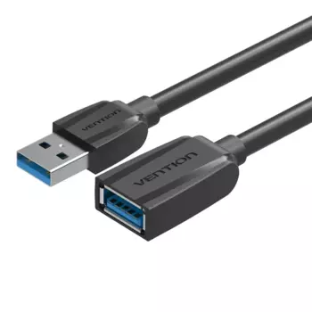 Кабель-удлинитель USB 3.0(Am)-USB 3.0(Af), экранированный, 1.5м, черный Vention (VAS-A45-B150)