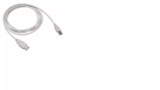 Кабель-удлинитель USB(Am)-USB(Af), 1.8 м, серый, Buro Reversible (359903)