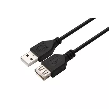 Кабель-удлинитель USB(Am)-USB(Af), 1.5 м, черный, GoPower (00-00029634)