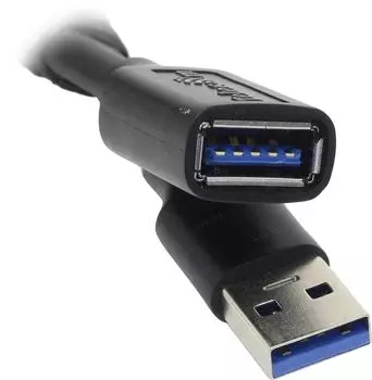 Кабель-удлинитель USB(Am)-USB(Af), 2.4А, 3 м, черный, Telecom (TUS708-3M)