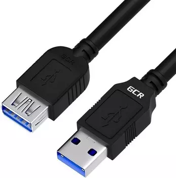 Кабель-удлинитель USB(Am)-USB(Af), 2 м, черный, Greenconnect (GCR-52701)