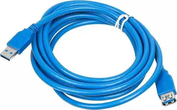 Кабель-удлинитель USB(Am)-USB(Af), 3 м, синий, Behpex (576403)