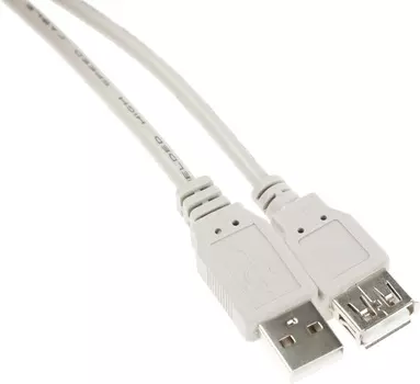 Кабель-удлинитель USB(Am)-USB(Af), 5 м, серый, Behpex (43865)