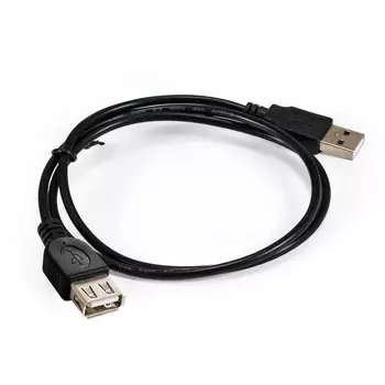 Кабель-удлинитель USB(Am)-USB(Af), 75 см, черный, Exegate EX-CC-USB2-AMAF-0.75 (EX294741RUS)
