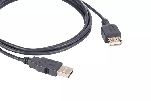 Кабель-удлинитель USB(Am)-USB(Af), экранированный, 1.8 м, черный, Kramer C-USB/AAE-6 (96-02121006)