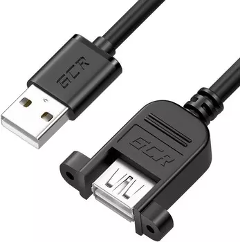 Кабель-удлинитель USB(Am)-USB(Af), ферритовый фильтр, 1.5 м, черный, Greenconnect (GCR-54747)