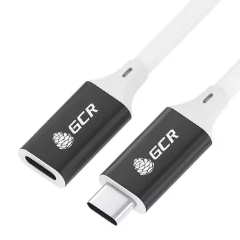 Кабель-удлинитель USB Type-C-USB Type-C, экранированный, 5A быстрая зарядка, 3м, белый Greenconnect GCR-53735 (GCR-53735)