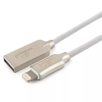 Кабель USB2.0(Am)-Lightning 8-pin, Cablexpert, 1.8m, белый, серия Platinum, блистер (CC-P-APUSB02W-1.8M)