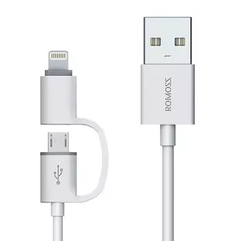 Кабель USB2.0(Am)-Lightning 8-pin/microUSB, Pitatel, 1m, серый (CB20-101-03)