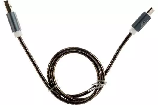 Кабель USB2.0(Am)-micro, Cablexpert, 0.5m, титан, серия Gold, блистер (CC-G-mUSB02Gy-0.5M)