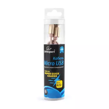Кабель USB2.0(Am)-MicroBM, Cablexpert , 1m, золотистый, серия Ultra, блистер (CC-U-mUSB01Gd-1M)