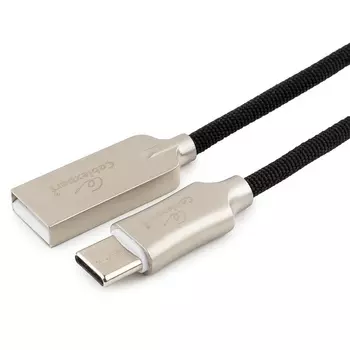 Кабель USB2.0(Am)-Type-C, Cablexpert, серия Platinum, 1.8м, черный (CC-P-USBC02Bk-1.8M)