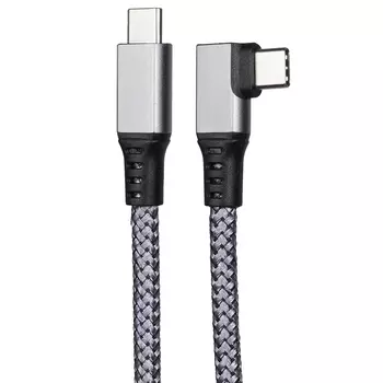 Кабель USB3.2 Gen1 Type-C (M)-USB3.2 Gen1 Type-C (M) прямой/угловой, экранированный, 5 м, черный VCOM CU414M-5M (CU414M-5M)
