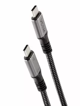 Кабель USB Type-C-USB Type-C, 5A быстрая зарядка, 1.2м, серый VCOM (CU540M-1.2M)