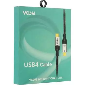 Кабель USB Type-C-USB Type-C, экранированный, быстрая зарядка, 5A 1.2 м, черный VCOM (CU560-1.2M)