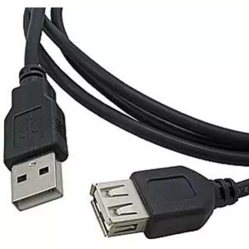 Кабель-удлинитель USB(Am)-USB(Af), 3 м, черный, Netko (NUSB-1.1A-3m-php/bl)