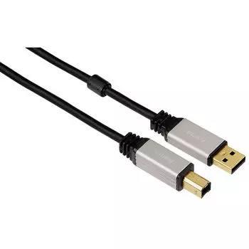 Кабель USB 2.0 A(m)-B(m) Hama, 1.8m, черный (H-53742/00053742)