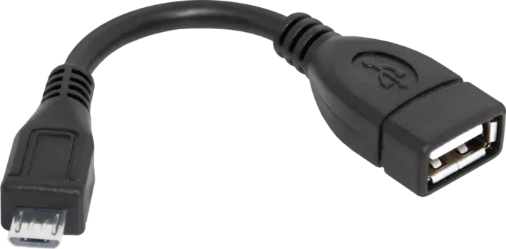 Кабель-переходник (адаптер) Micro USB(Bm)-USB(Af), OTG, 8 см, черный, Defender (87300)