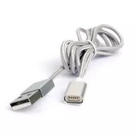 Кабель USB 2.0(Am)-без адаптера(магнитный), 1.5A, 1м, серебристый Cablexpert (CC-USB2-AMMg-1M)