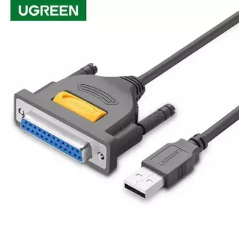 Кабель-переходник (адаптер) USB(Am)-LPT(25f), 2 м, серый, UGREEN US167 (20224)