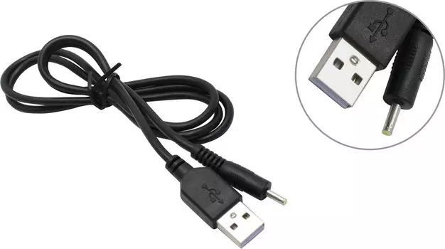 Кабель USB 2.0(Am)-DC 0.7х2.5mm, 1 м, черный, REXANT (18-1155)