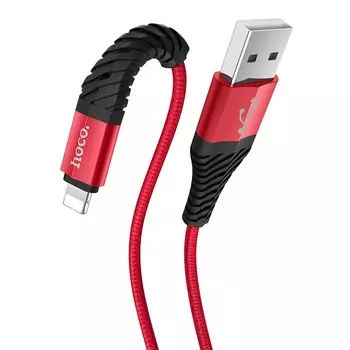 Кабель USB-Lightning 8-pin, 1 м, красный HOCO Cool X38 (10536)