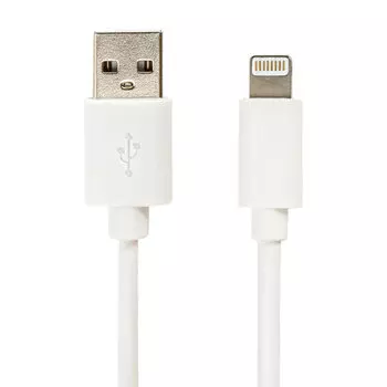 Кабель USB 2.0(Am)-Lightning 8-pin(m), 1м, белый SONNEN First ( 513559)