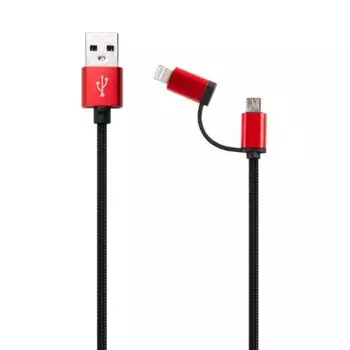 Кабель USB-Lightning 8-pin, 1м, черный Red Line (УТ000017254)