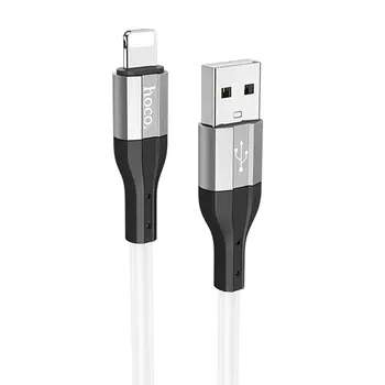 Кабель USB-Lightning 8-pin, 2.4A, 1м, белый HOCO X72 (6931474761767)