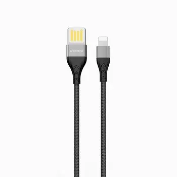 Кабель USB 2.0(Am)-Lightning 8-pin(m), 2.4A, 1м, черный Borofone Tasteful BU11 (УТ000023296)