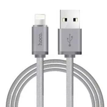 Кабель USB 2.0(Am)-Lightning 8-pin(m), 2.4A, 1м, серебристый Remax Jany Series RC-124i (6972174152844)