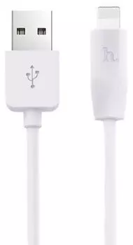 Кабель USB 2.0(Am)-Lightning 8-pin(m), 2.4A быстрая зарядка, 2м, белый HOCO X1 Rapid (6957531032014)