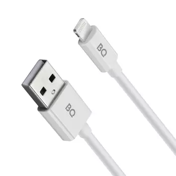 Кабель USB 2.0(Am)-Lightning 8-pin(m), 2A, 1.2м, белый BQ CL02
