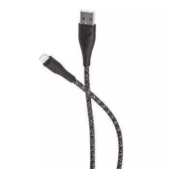 Кабель USB-Lightning 8-pin, 2м, черный USAMS SJ394 (SJ394USB01)