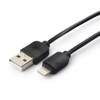 Кабель USB-Lightning 8-pin, 30см, черный Гарнизон (GCC-USB2-AP2-0.3M)