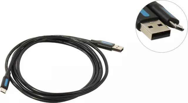 Кабель USB-Micro USB, 1.5м, черный Vention (COLBG)