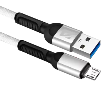 Кабель USB 2.0(Am)-Micro USB 2.0(Bm), 2.4A 1 м, белый Defender F167 (87105WHI)