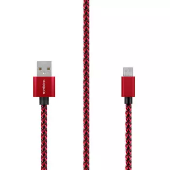 Кабель USB 2.0(Am)-Micro USB 2.0(Bm), 2м, красный Rombica Digital AB-04B (CB-AB04R)