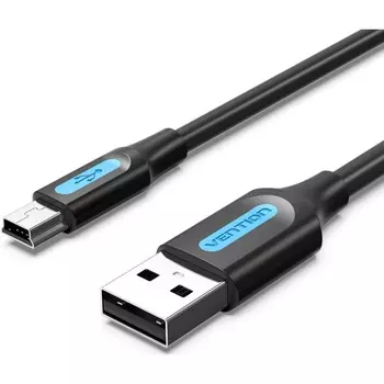 Кабель USB 2.0(Am)-Mini USB 2.0(Bm), 2м, черный Vention (COMBH)