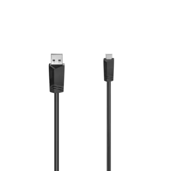 Кабель USB 2.0(Am)-Mini USB 2.0(Bm), экранированный, 500мА 1.5м, черный Hama H-200606 (00200606)