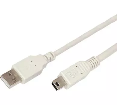 Кабель USB 2.0(Am)-Mini USB 2.0(Bm), 1А, 1.8 м, белый, REXANT (18-1134)