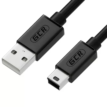 Кабель USB 2.0(Am)-Mini USB 2.0(Bm), экранированный 5 м, черный Greenconnect GCR-UM2 (GCR-UM2M5P-BB2S-5.0m)