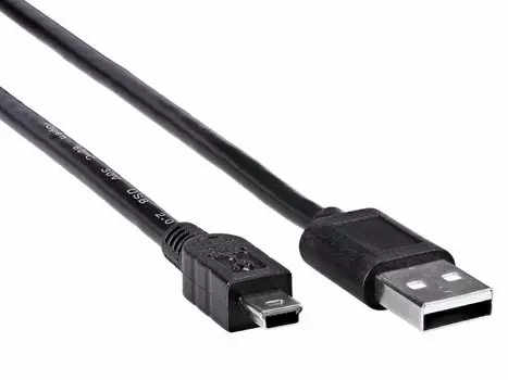 Кабель USB 2.0(Am)-Mini USB 2.0(Bm), 3 м, черный, iOpen ACU215A (ACU215A-3M)