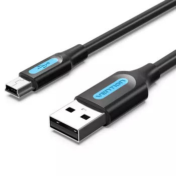 Кабель USB 2.0(Am)-Mini USB 2.0(Bm), 1м, черный Vention (COMBF)
