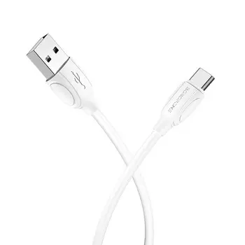 Кабель USB-Type-C, 1м, белый Borofone BX19 Benefit (6931474701800)