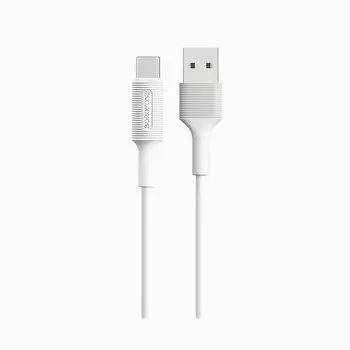 Кабель USB-Type-C, 2.1A, 1м, белый Borofone EZSync BX1 (81685)
