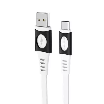 Кабель USB-Type-C, 2.4A, 1м, белый Borofone Carib BX35