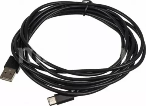 Кабель USB 2.0(Am)-Type-C, 2A, 3м, черный (1164508)