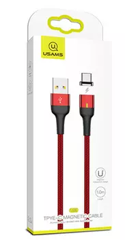 Кабель USB 2.0(Am)-Type-C, 3A быстрая зарядка, 1м, серый USAMS