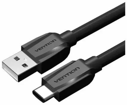 Кабель USB 2.0(Am)-Type-C, 50см, черный Vention (VAS-A46-B050)